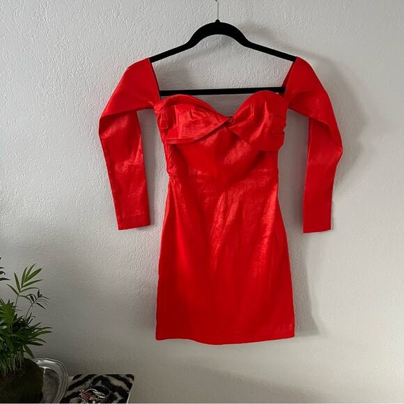 Lovers + Friends Aylah Mini Dress in Red Orange - Picture 3 of 8